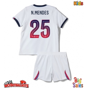 Paris Saint-Germain Nuno Mendes #25 Replica Away Stadium Kit for Kids 2026-27 Short Sleeve (+ pants)